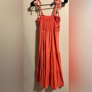 Coral Maternity Prairie dress